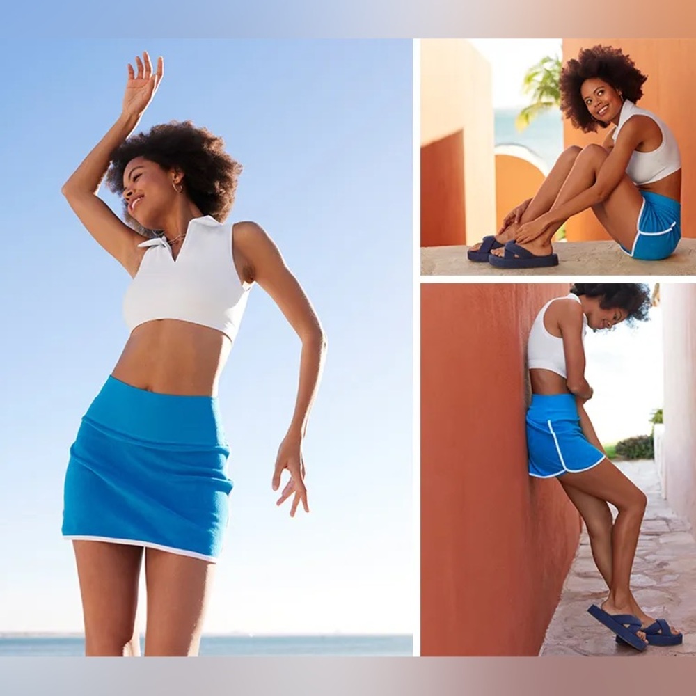 OFFLINE BY AERIE Blue Terry Cloth Skort